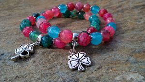 Agat i jadeit fasetowany.